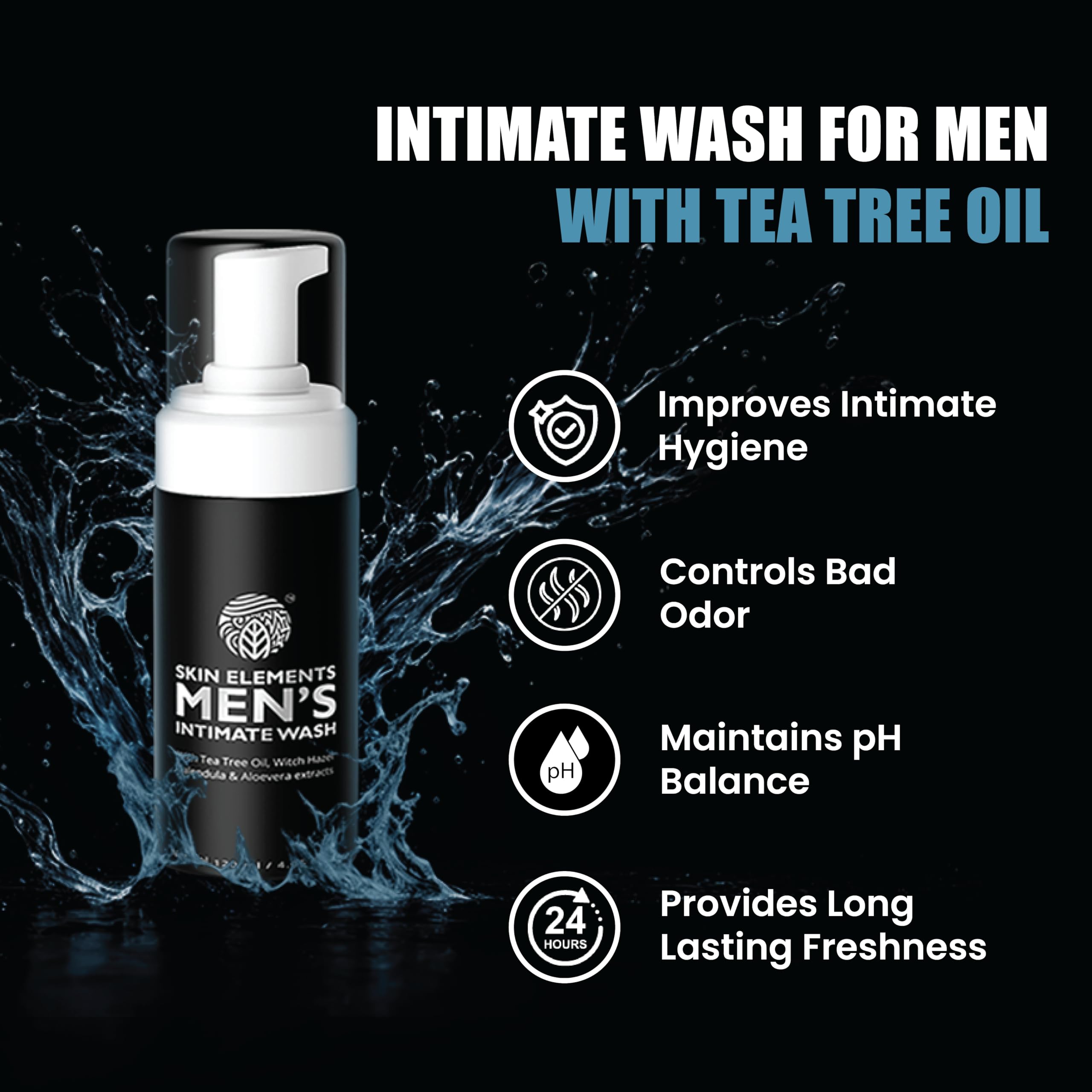 Skin Elements Intimo Hombres: aroma-arbol-de-te que aporta sensación vigorizante durante la ducha.