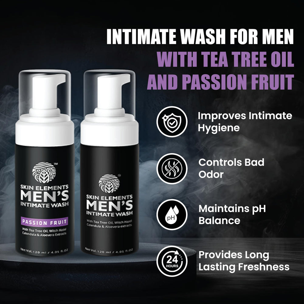 Skin Elements Men's Intimate Wash foaming lather for a gentle cleanse