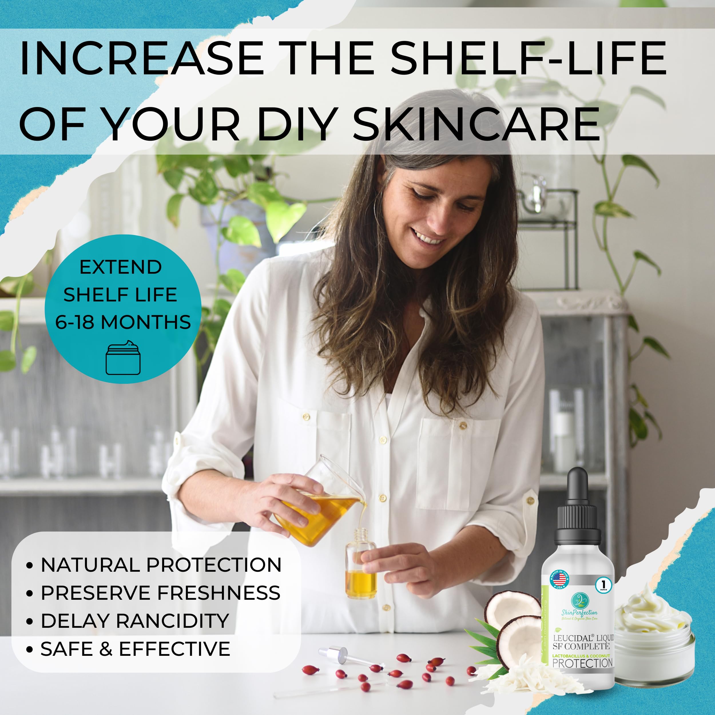 Skin Perfection Leucidal SF Complete, etiqueta clara, inspira confianza en cremas caseras.