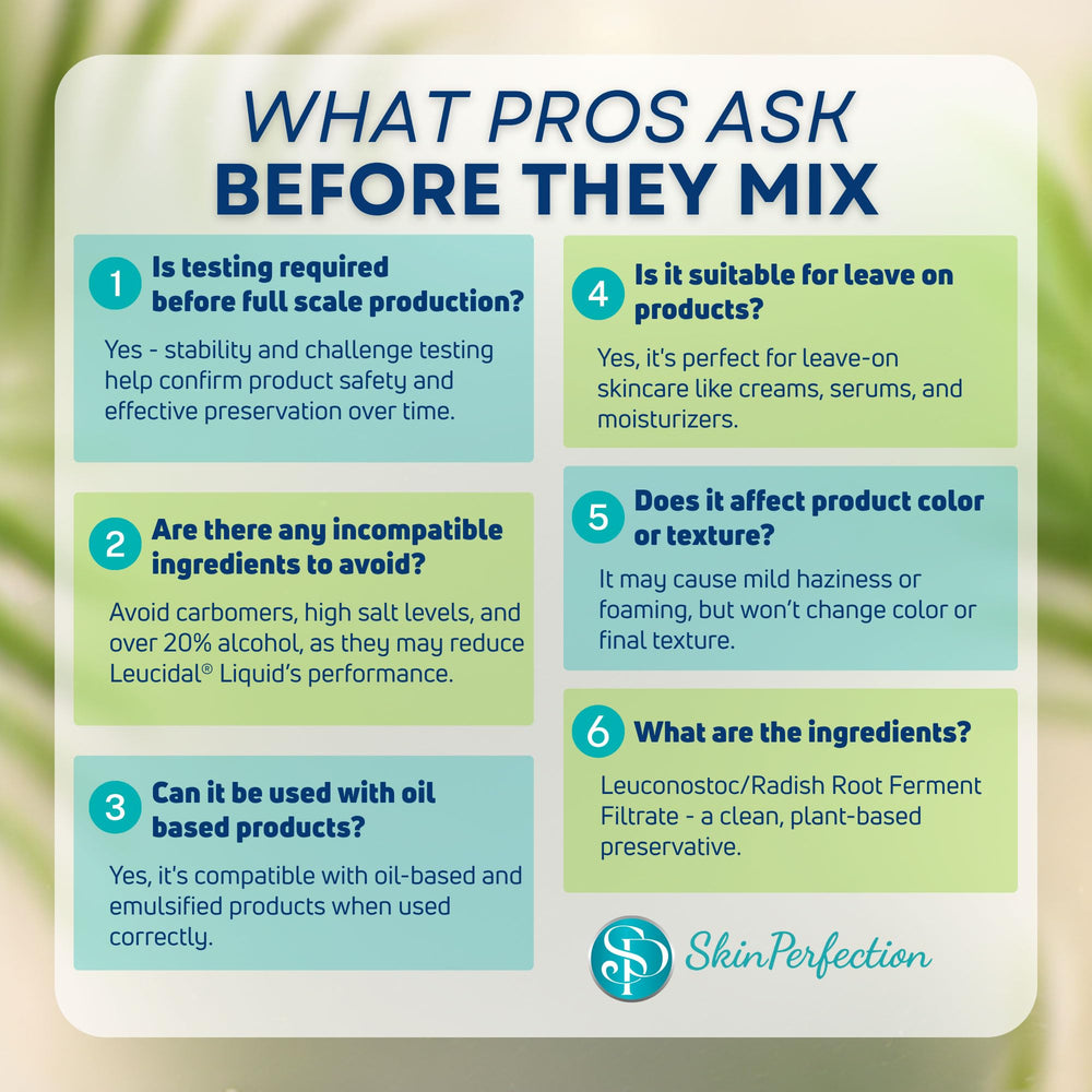 Skin Perfection Leucidal SF Complete ingredientes compatibles para cosméticos.