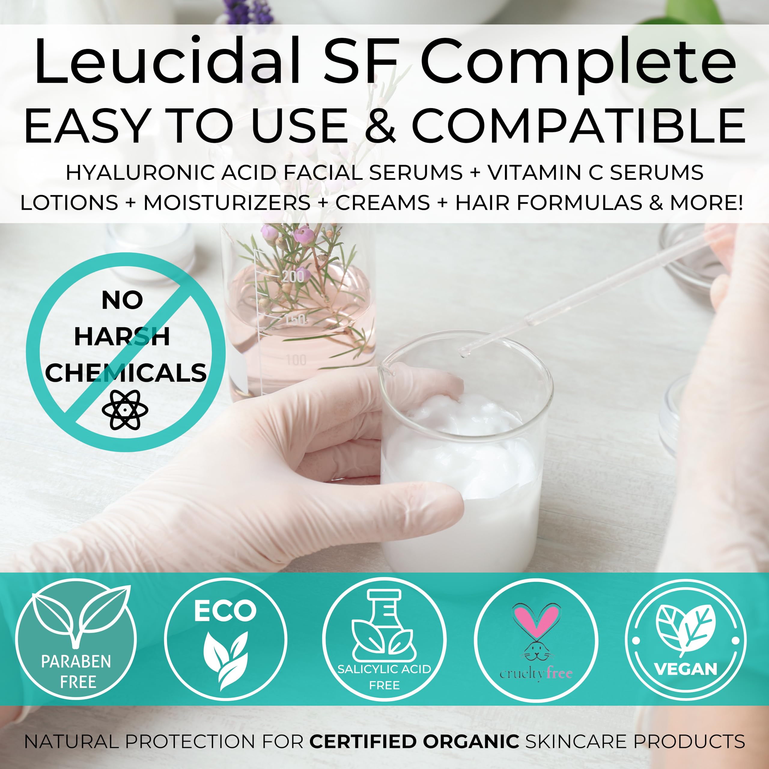 Skin Perfection Leucidal SF Complete, mezcla lista para formulaciones seguras.