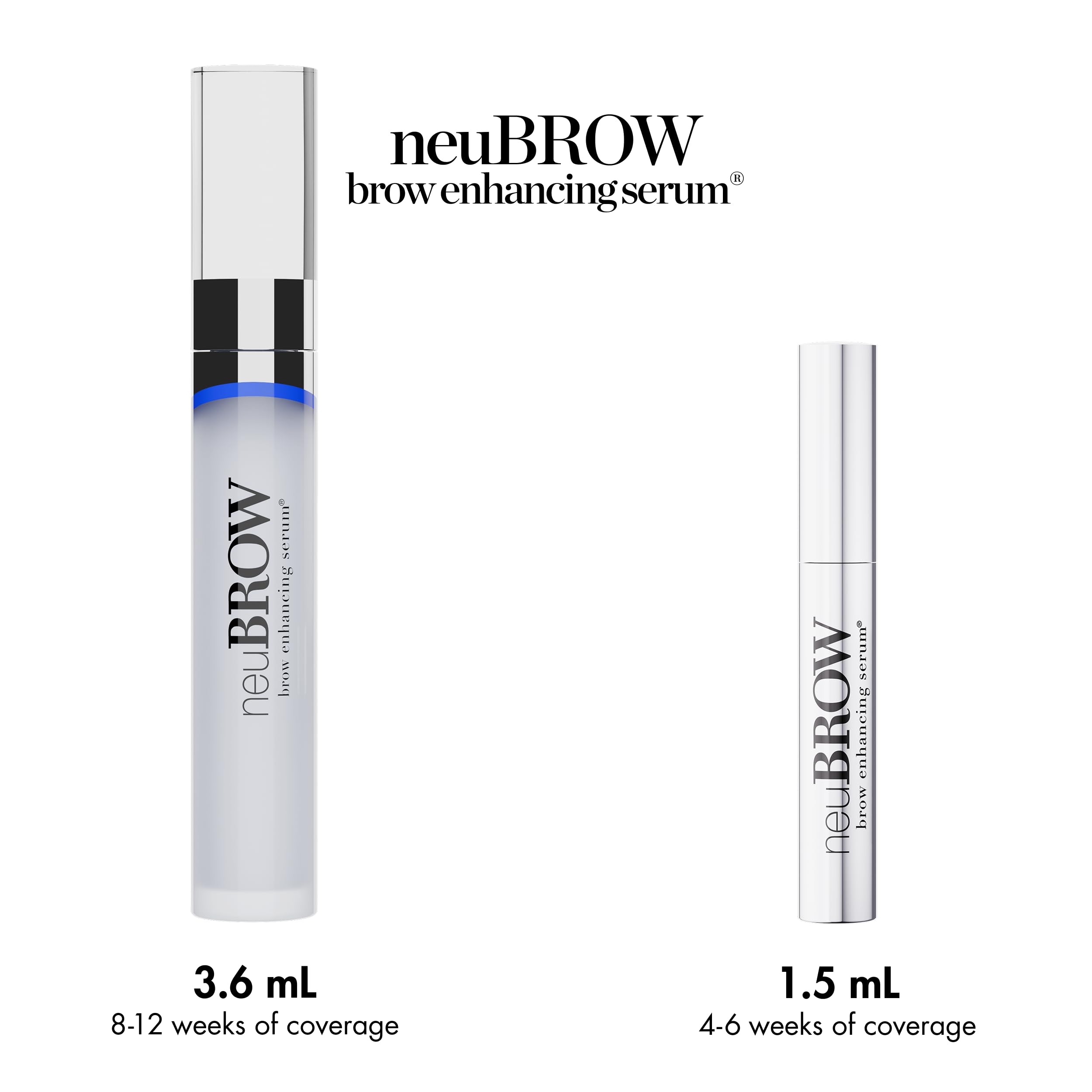 Skin Research Laboratories neuBROW 3-6ml tube demonstrates portable, travel-friendly size