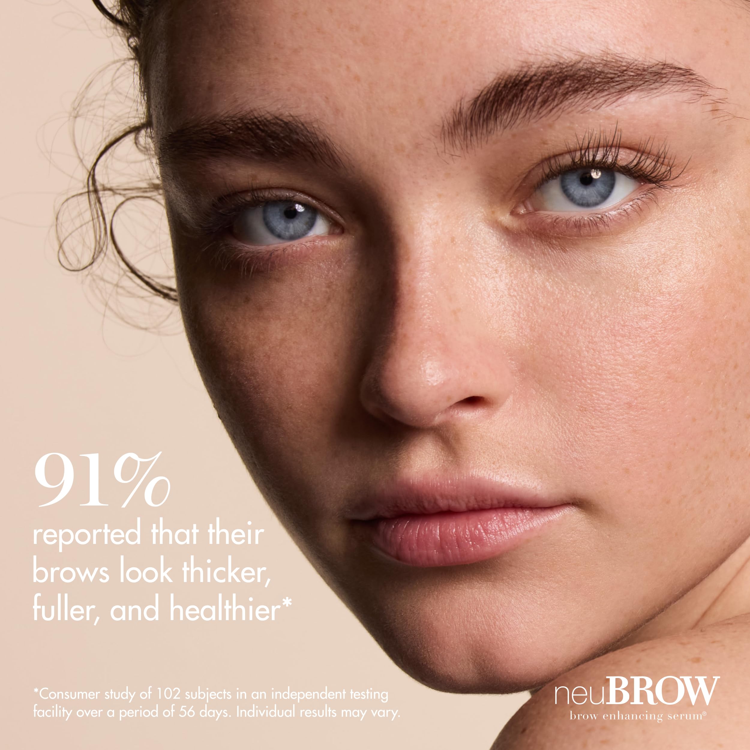Skin Research Laboratories neuBROW brow hair closeup suggests fuller-looking brows