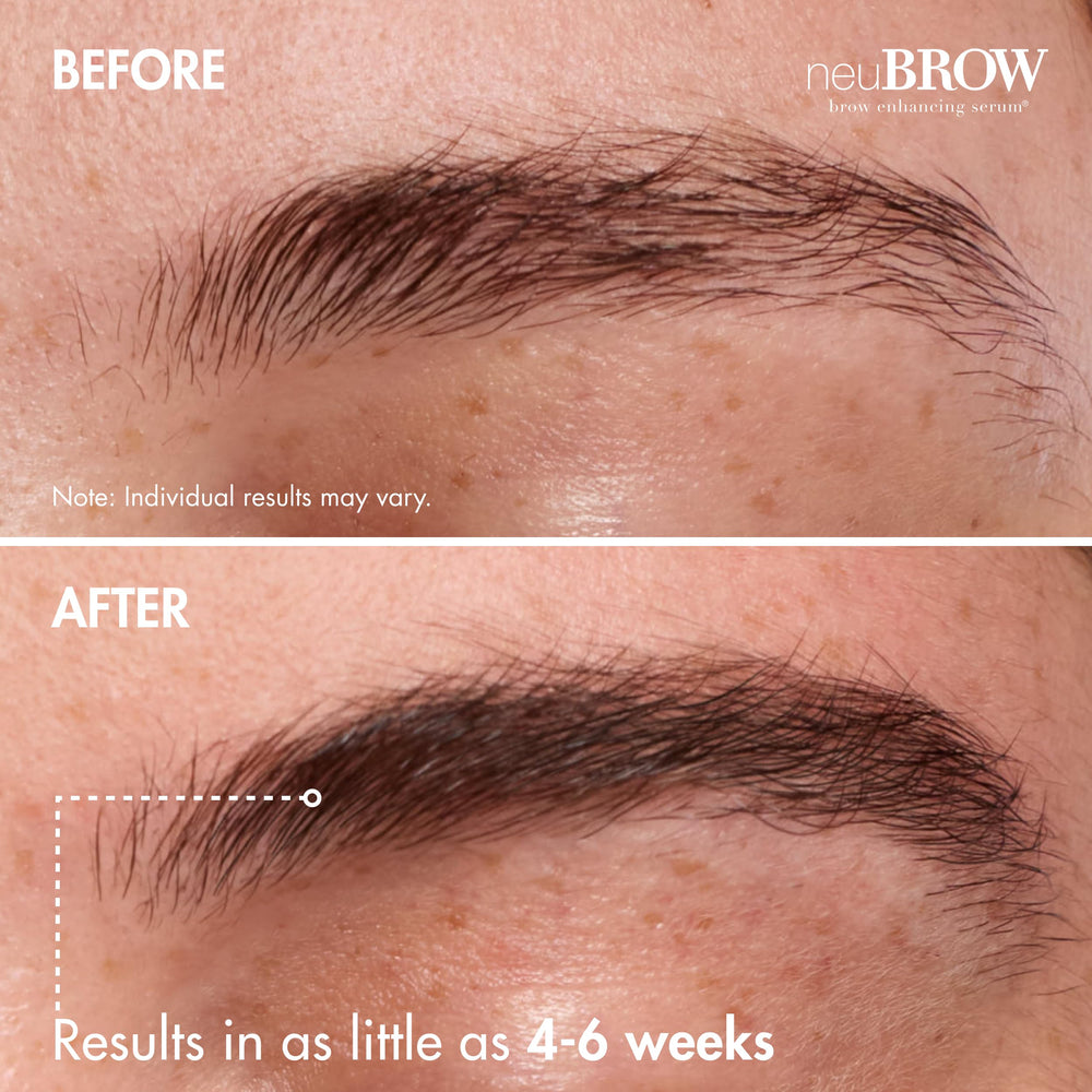 Skin Research Laboratories neuBROW packaging closeup shows vegan, cruelty-free formula