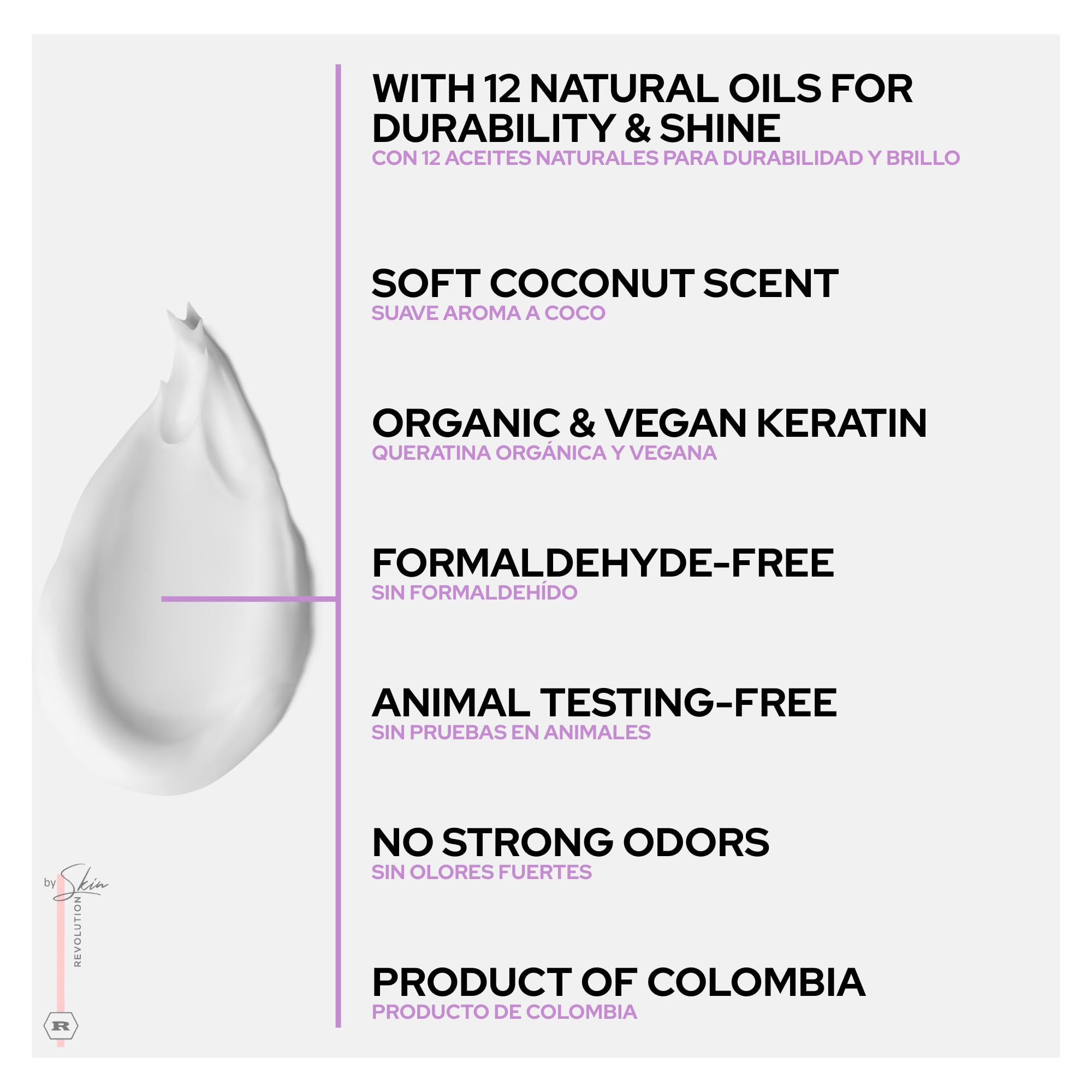 Skin Revolution aftercare shampoo bottle promoting cleansing without stripping natural oils.