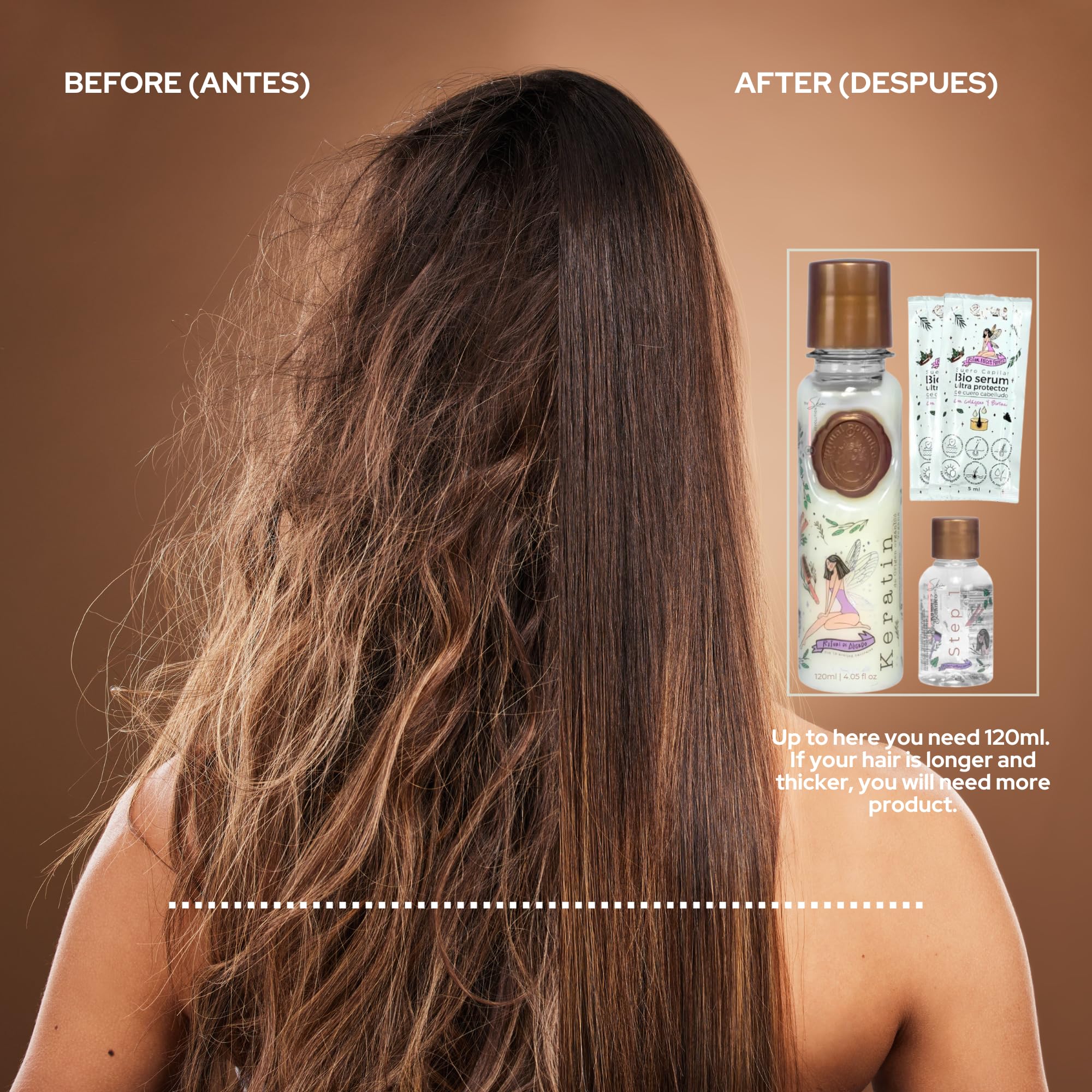 Skin Revolution heat protectant spray shields hair during heat styling.
