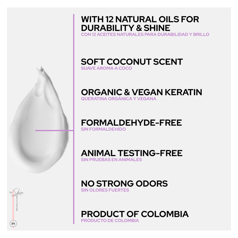 Skin Revolution Ritual Botánico Keratin glossy hair after treatment.