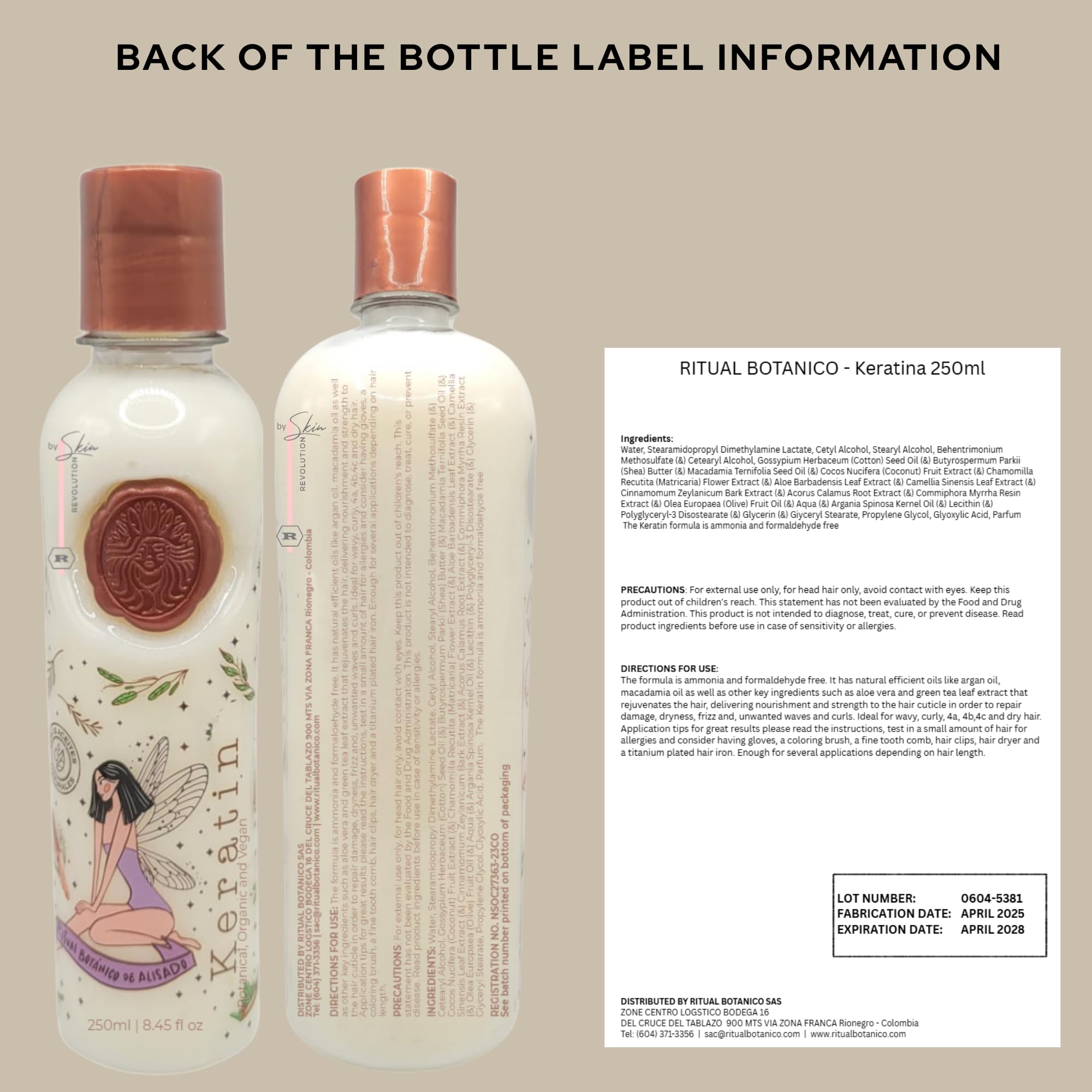 Skin Revolution Ritual Botánico Organic Keratin application demonstrates smoothing treatment.