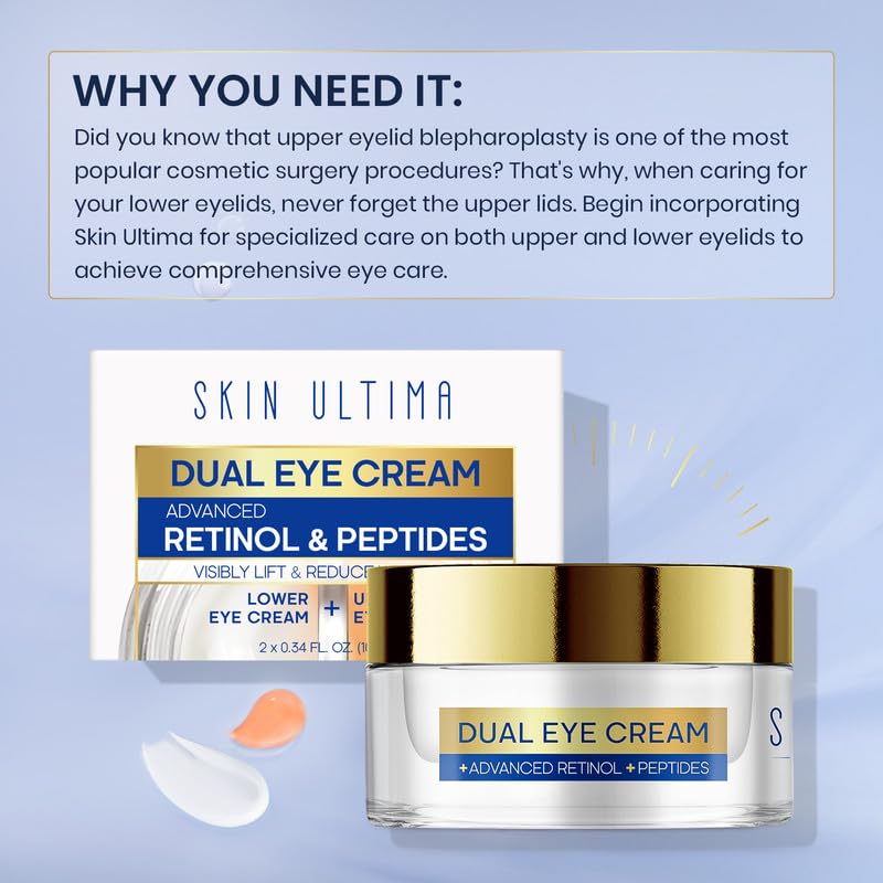 Skin Ultima aplicación diaria mañana y noche para rutina ocular efectiva.
