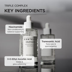 Botella SKIN1004 con etiqueta detallada y diseño de ingredientes