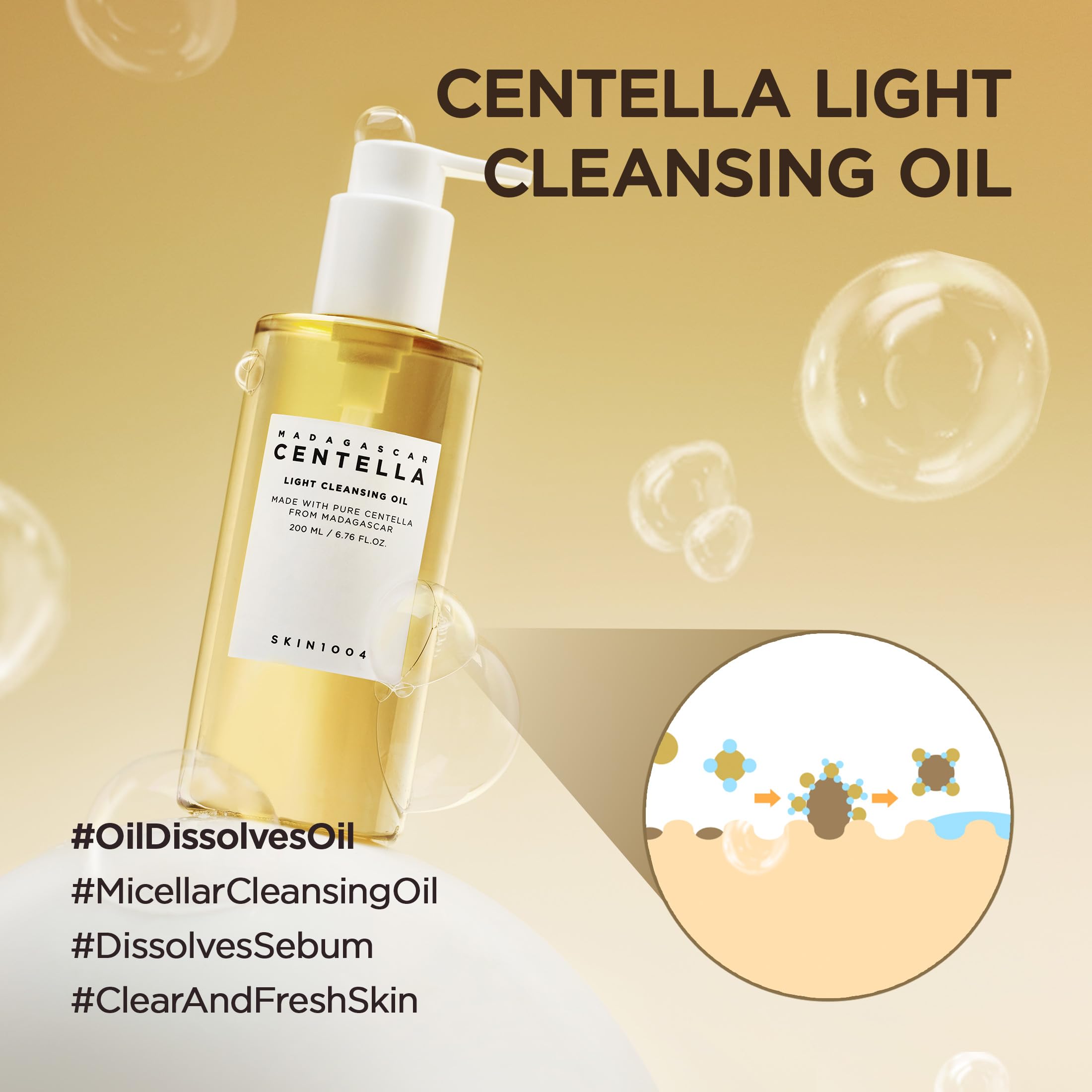 SKIN1004 Centella Madagascar Limpiador Aceite: textura ligera ideal para una limpieza suave