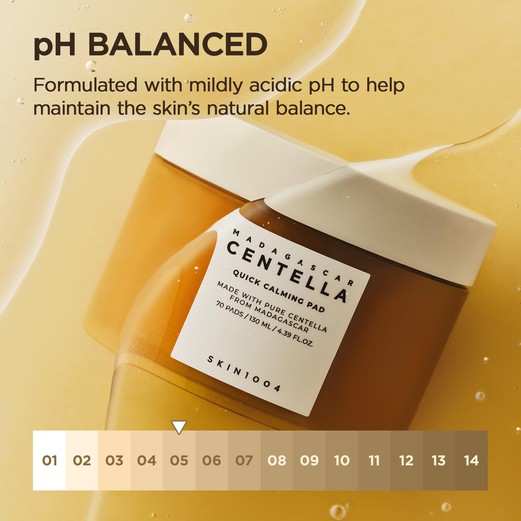 SKIN1004 Centella Quick Calming Pad Madagascar-origin formula on packaging.