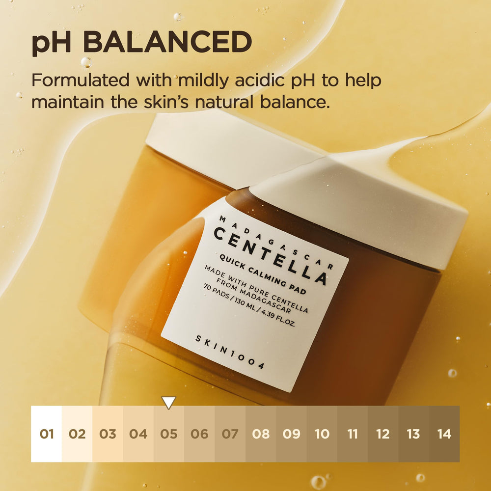SKIN1004 Centella Quick Calming Pad Madagascar-origin formula on packaging.