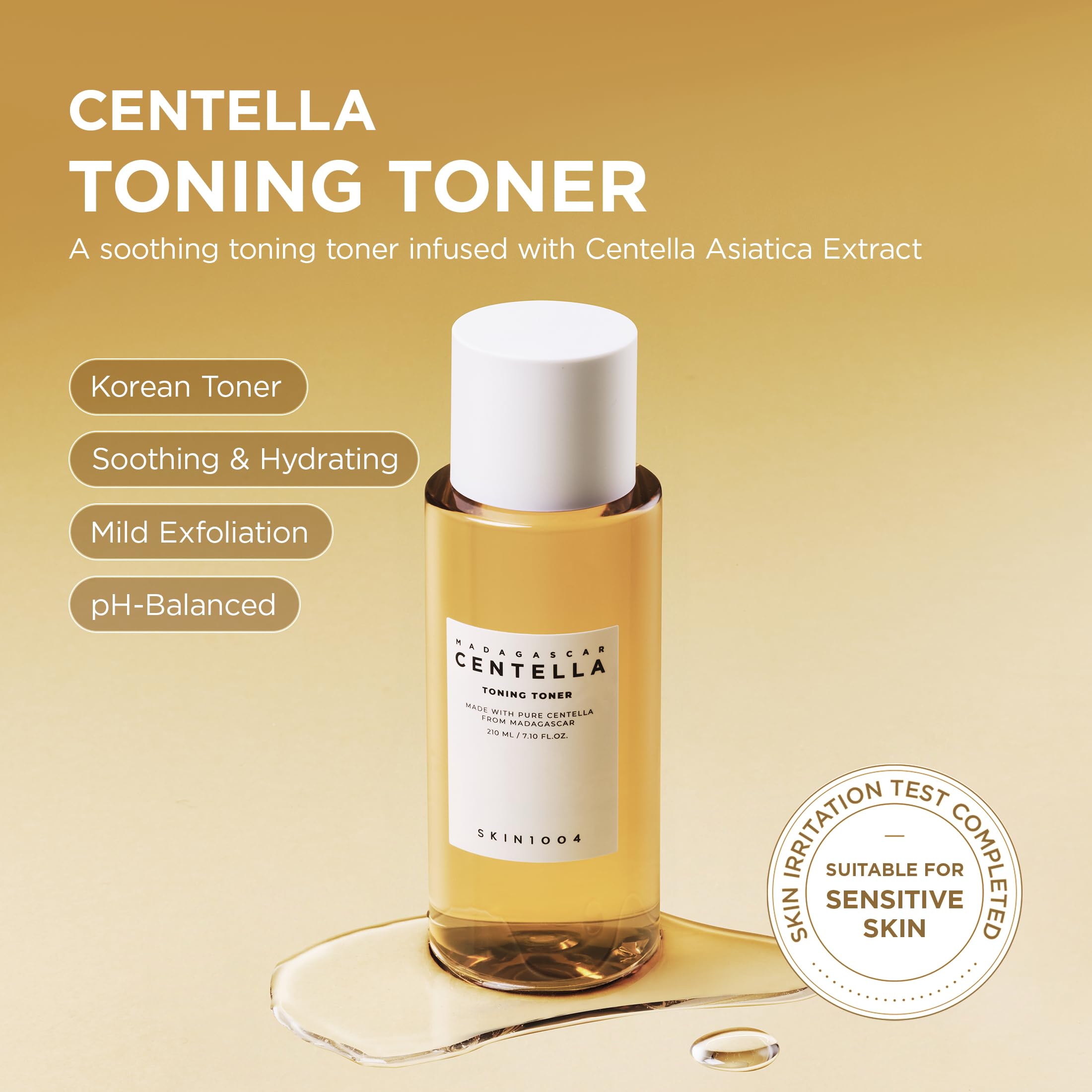 Aplicación en la palma con SKIN1004 Centella, favorece absorción rápida.