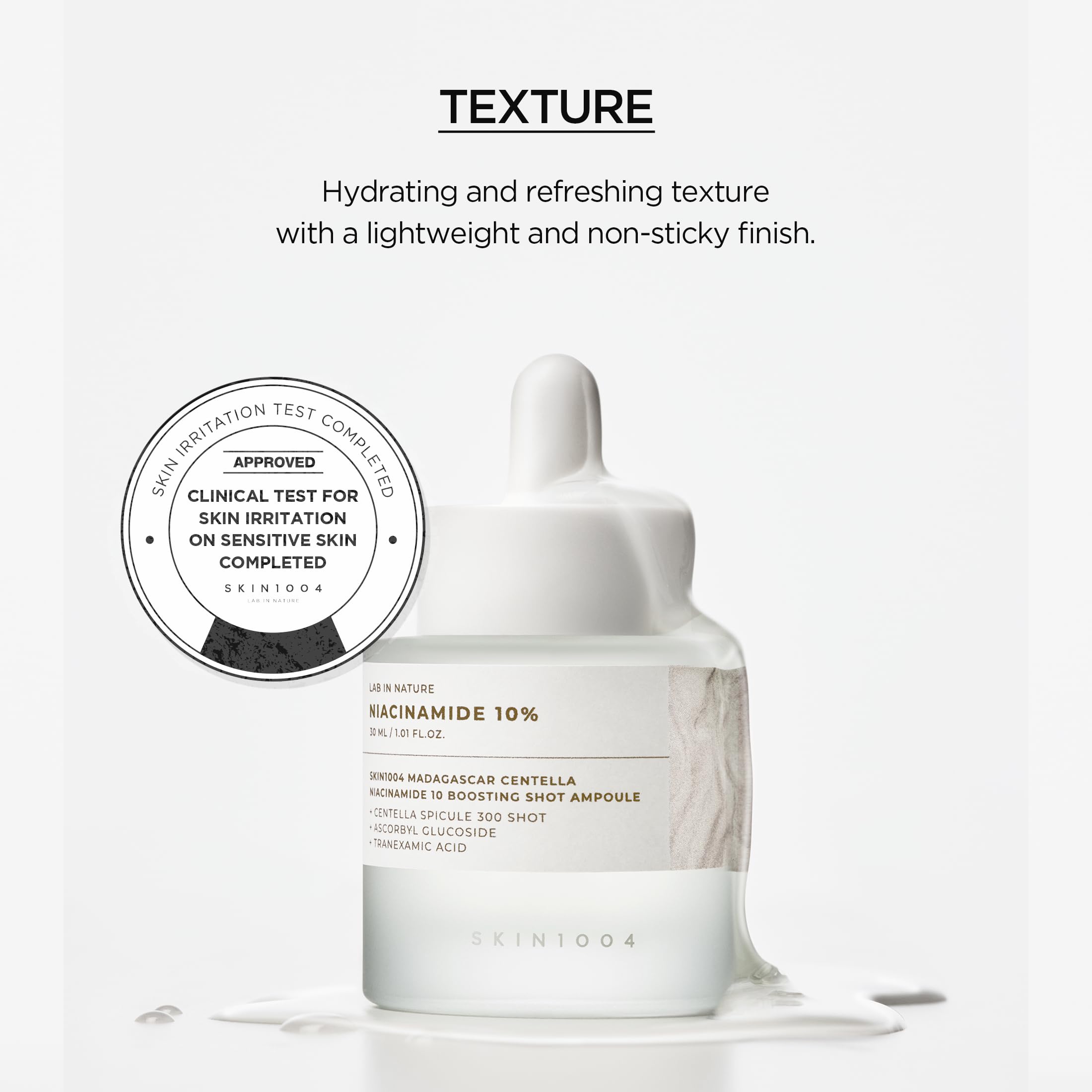 SKIN1004 Contenido 30 ml, envase práctico.