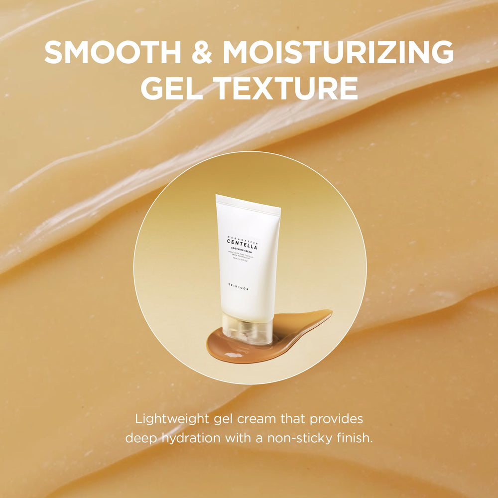 SKIN1004 Crema Calmante Centella, consistencia cremosa con absorción rápida.