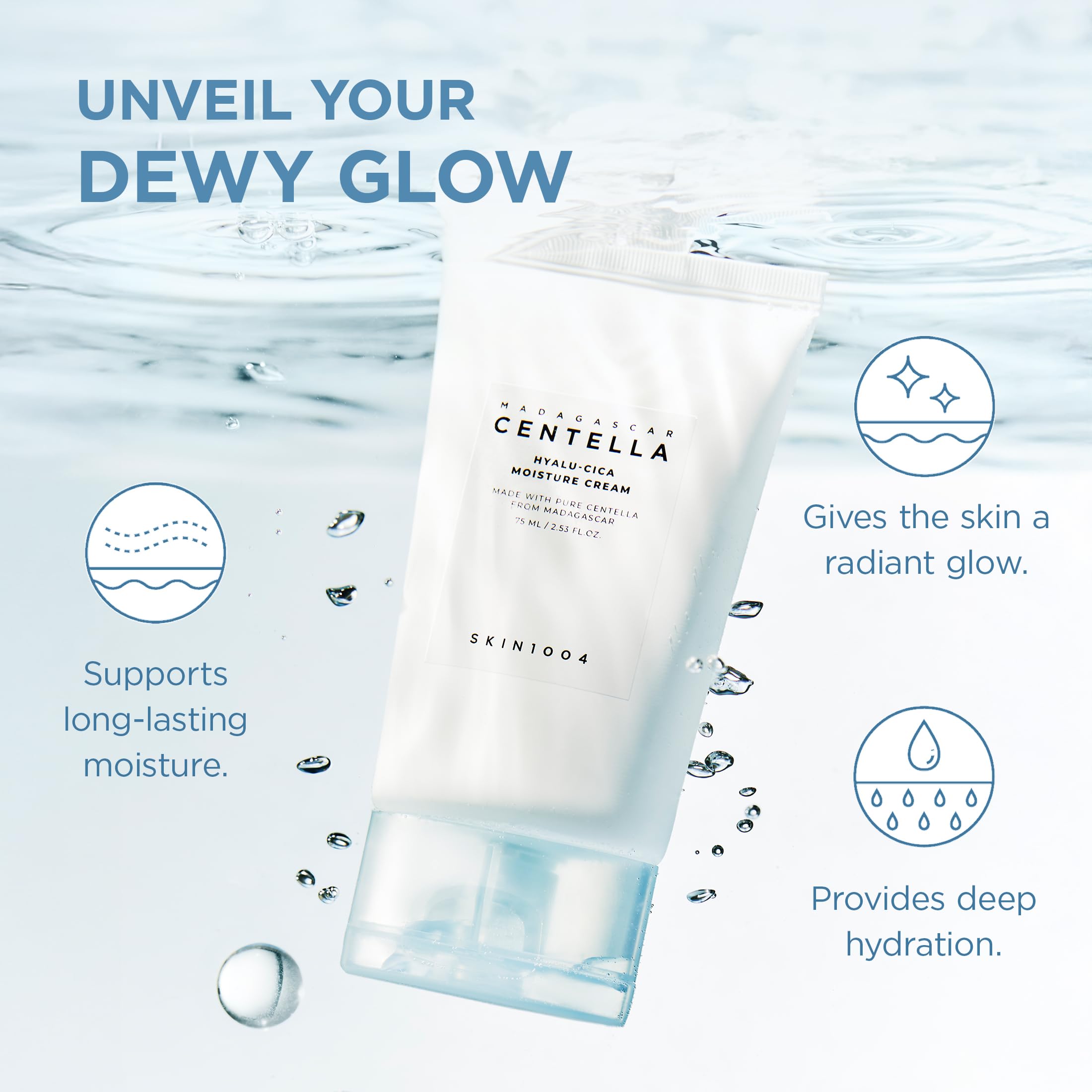 Hidratación prolongada con SKIN1004 Hyalu-Cica Moisture Cream para la piel