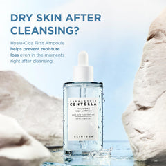 SKIN1004 Hyalu-Cica First Ampoule, textura-agua, sensación fresca y de rápida absorción.