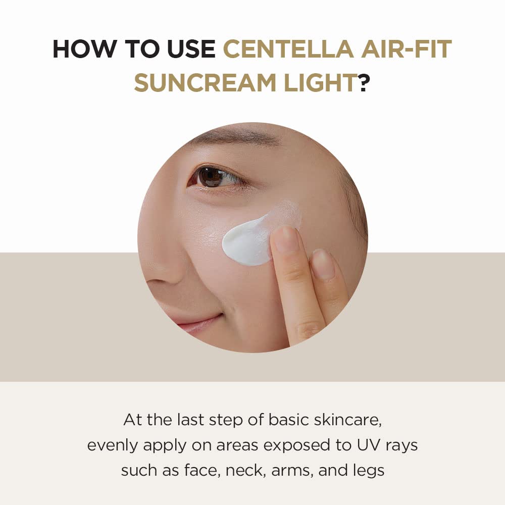 Daily skincare routine featuring SKIN1004 Suncream Light after moisturizer