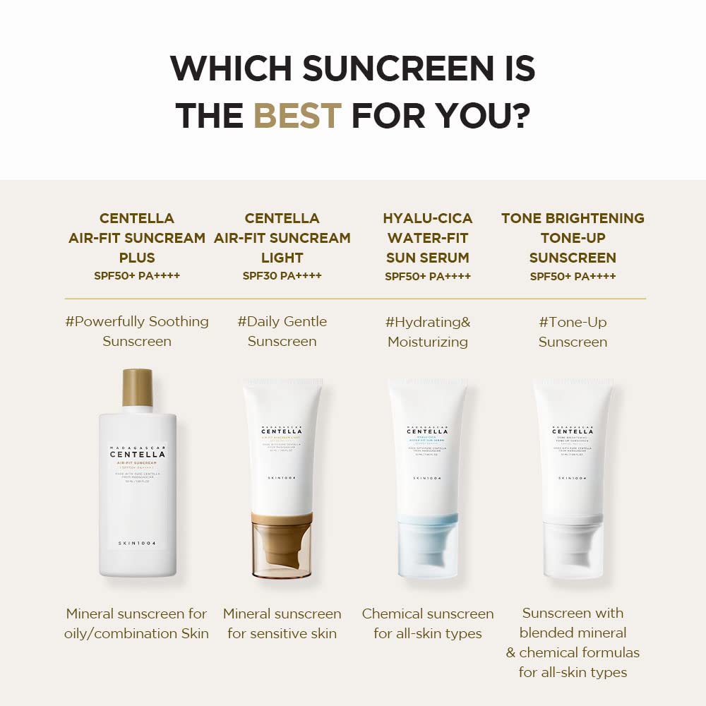 Calm, comfortable skin visuals with SKIN1004 Madagascar Centella Air-fit Suncream Light