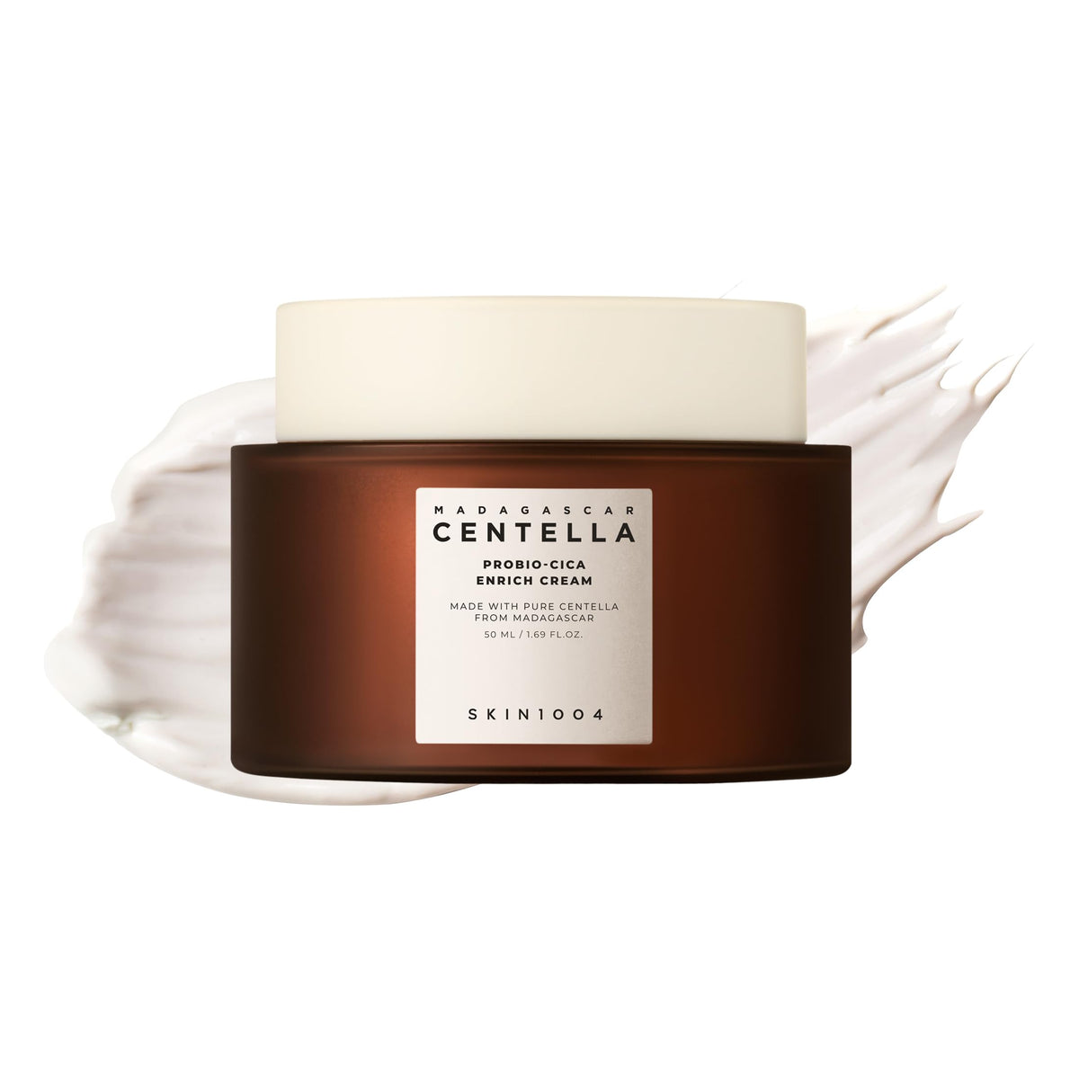 SKIN1004 Probio Cica Enrich Cream, bote: hidratación calmante para piel sensible.