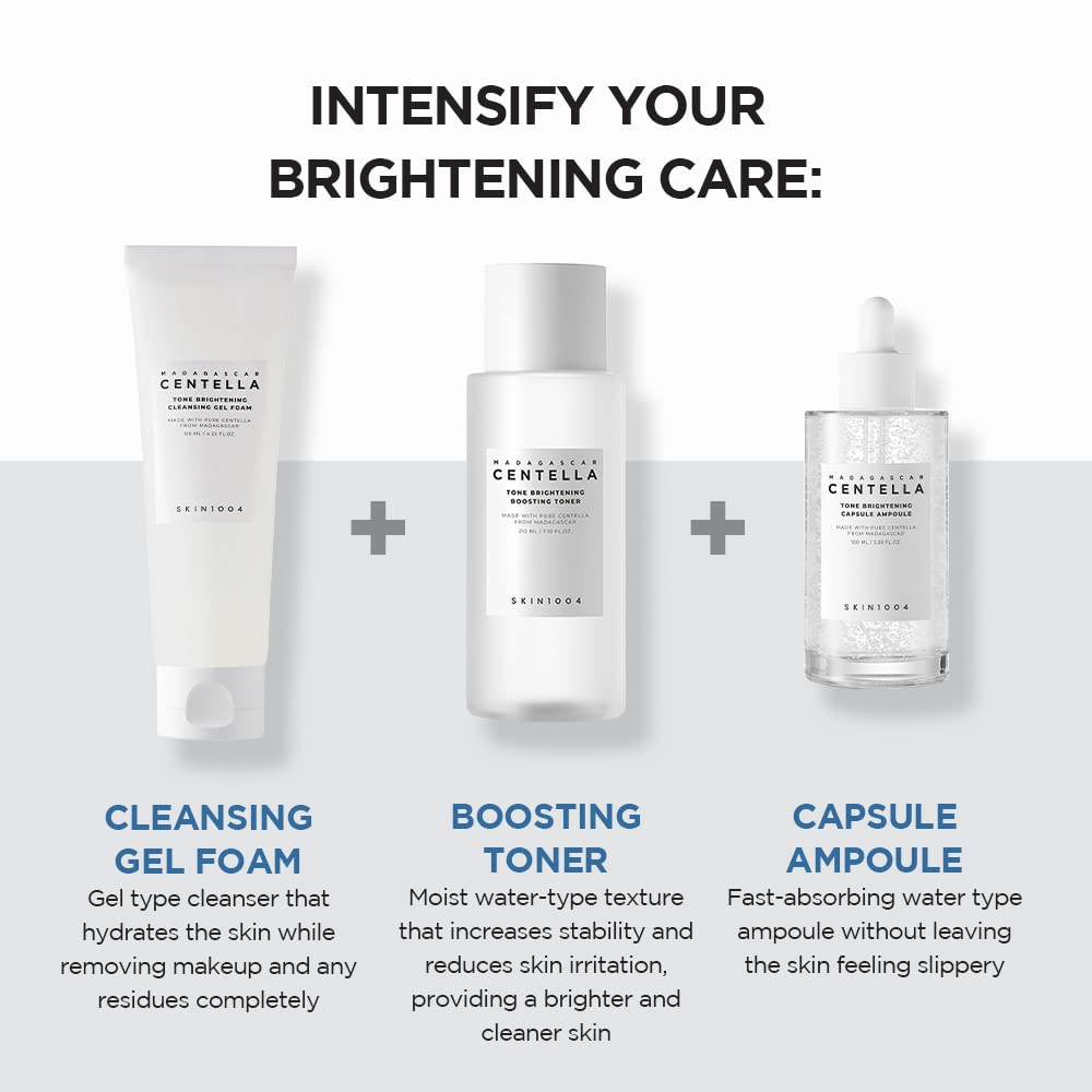 Ritual de cuidado diario para piel saludable con SKIN1004 Tone Glowing.