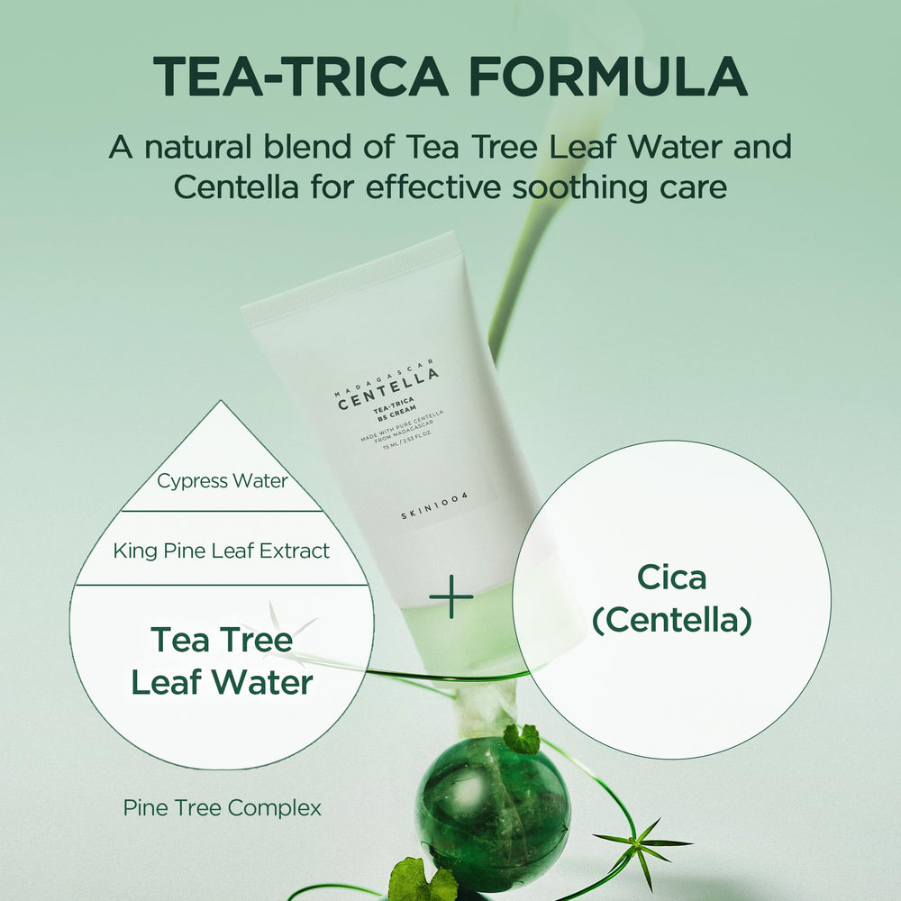Piel suave y equilibrada con SKIN1004 Tea-Trica B5 Cream.