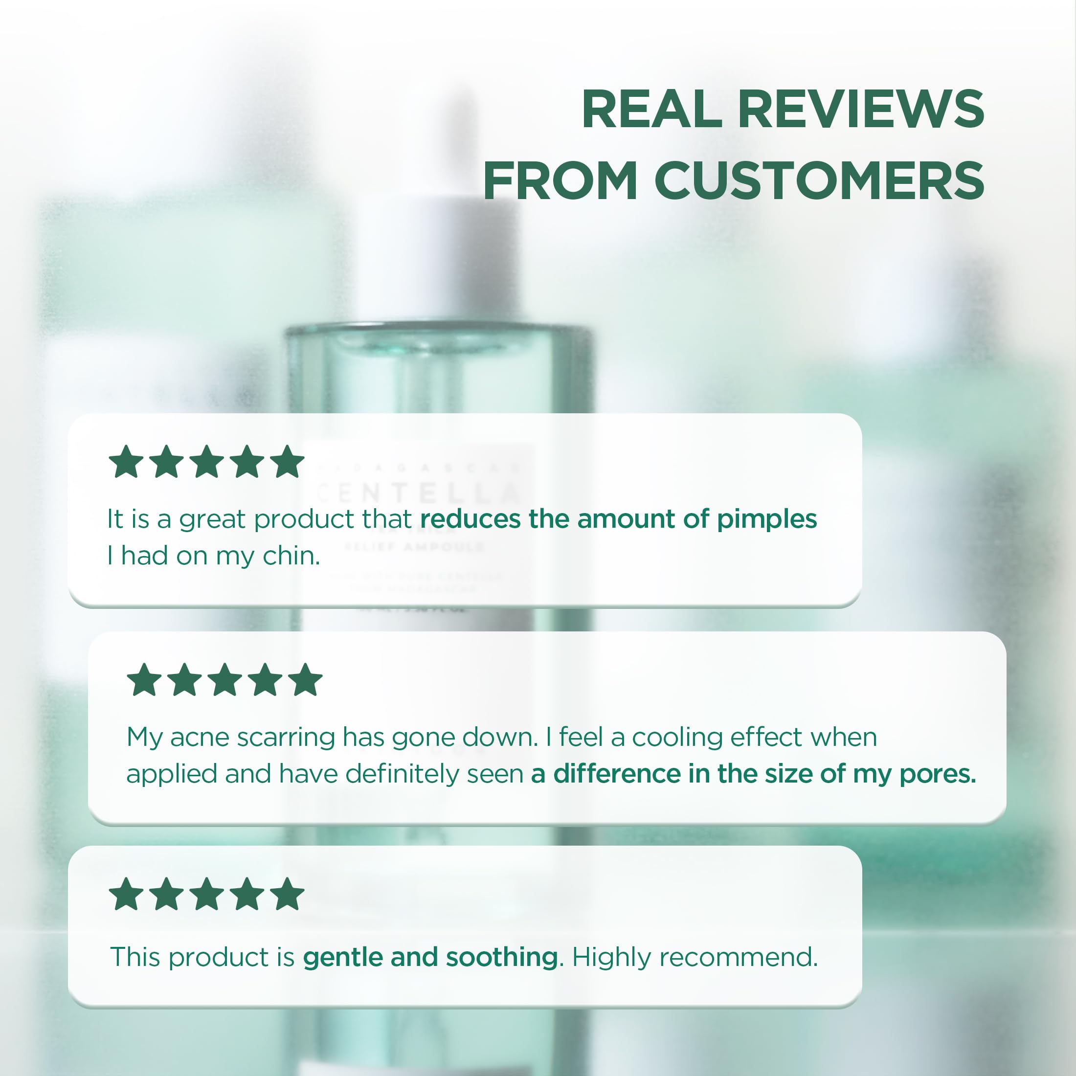 SKIN1004 Tea-Trica Relief Ampoule is dermatologist-tested for gentle daily use