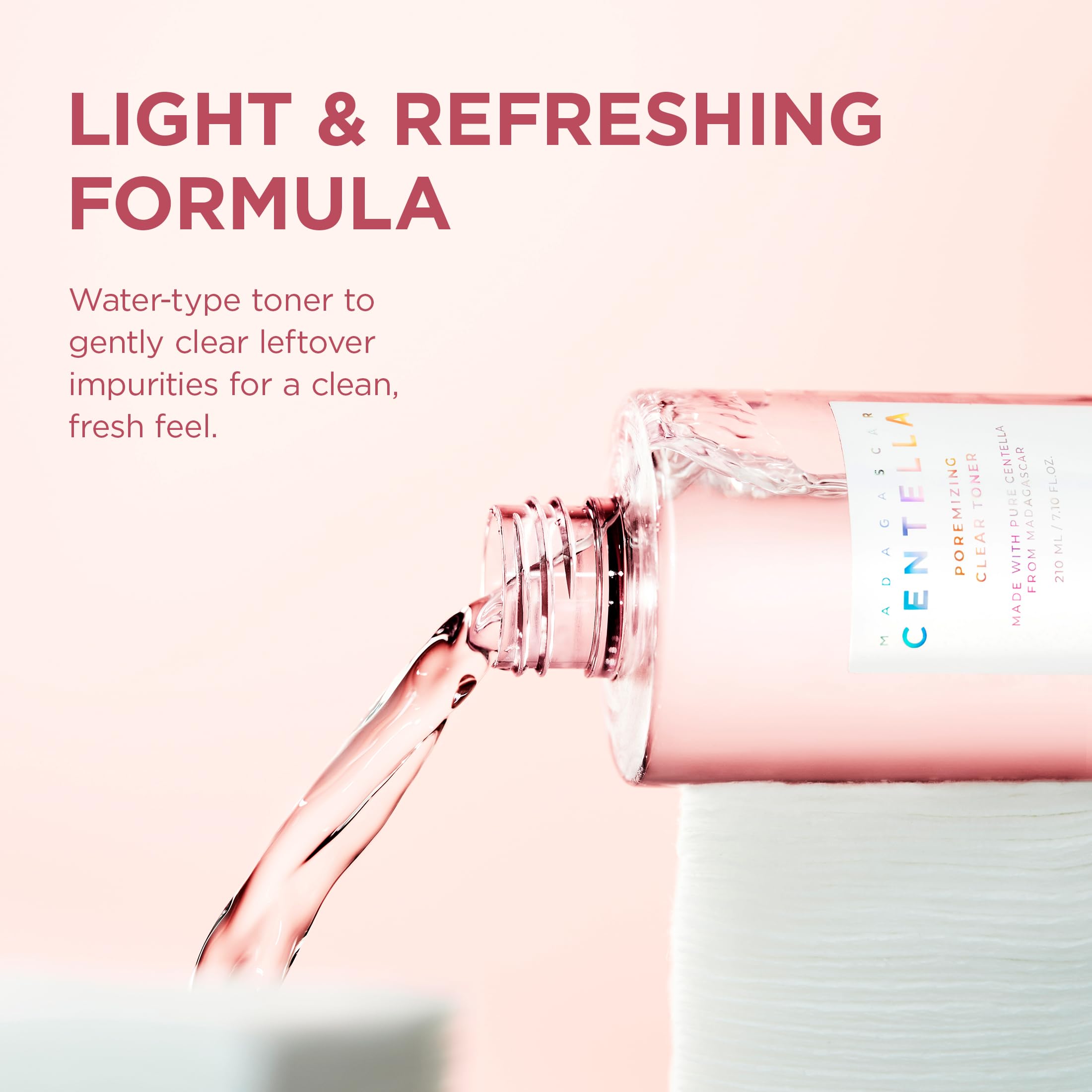 SKIN1004 Poremizing Clear Toner textura ligera que refresca sin pesadez.