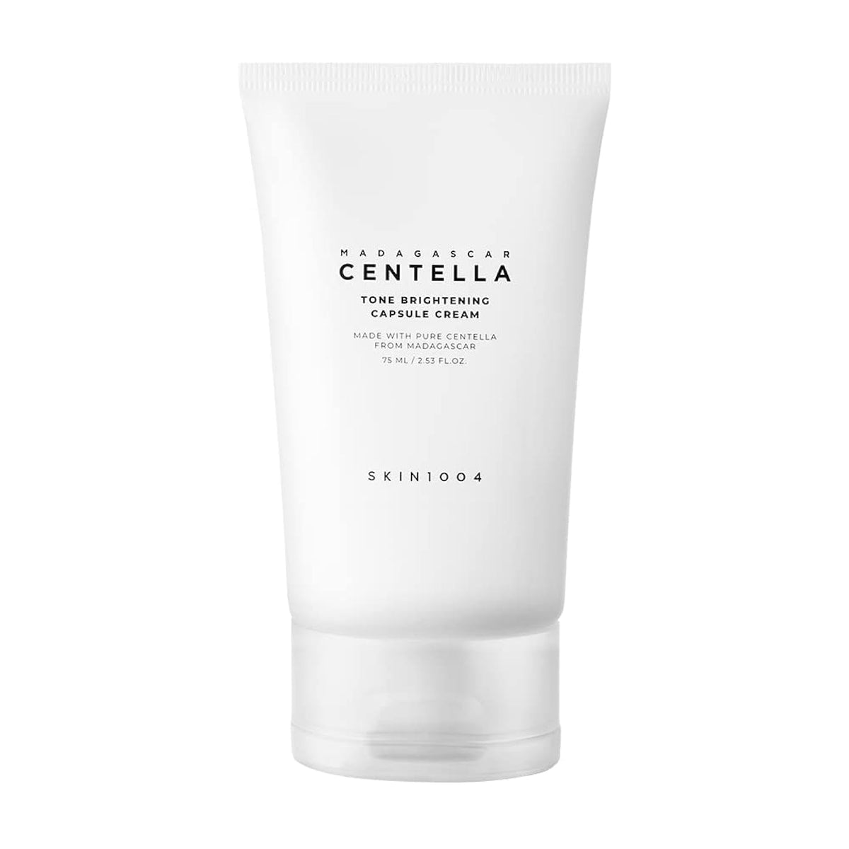SKIN1004 Tono Brillo Capsula Crema, enfoque visual: textura suave que ilumina naturalmente.