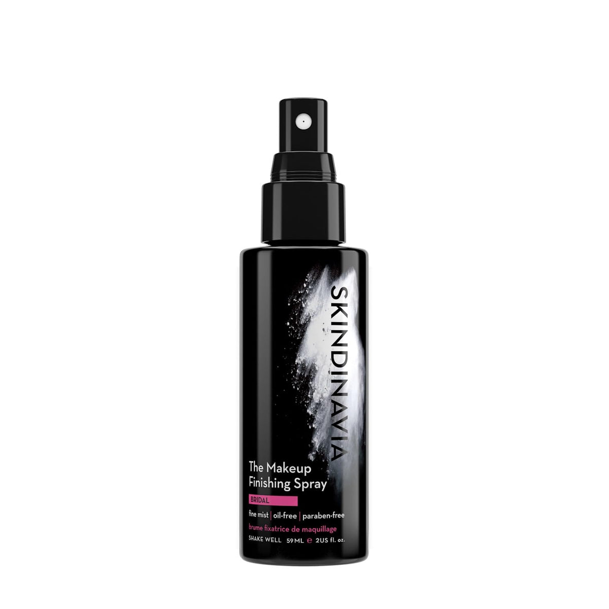SKINDINAVIA fijador-maquillaje-novias-botella ofrece fijación duradera para todo el día