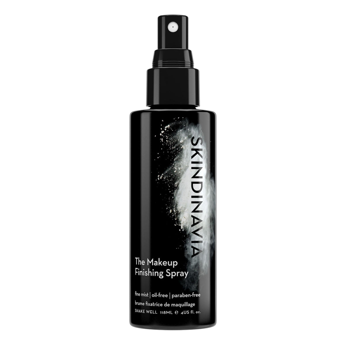 Skindinavia makeup finishing spray 4oz bottle for all-day hold and smudge protection.