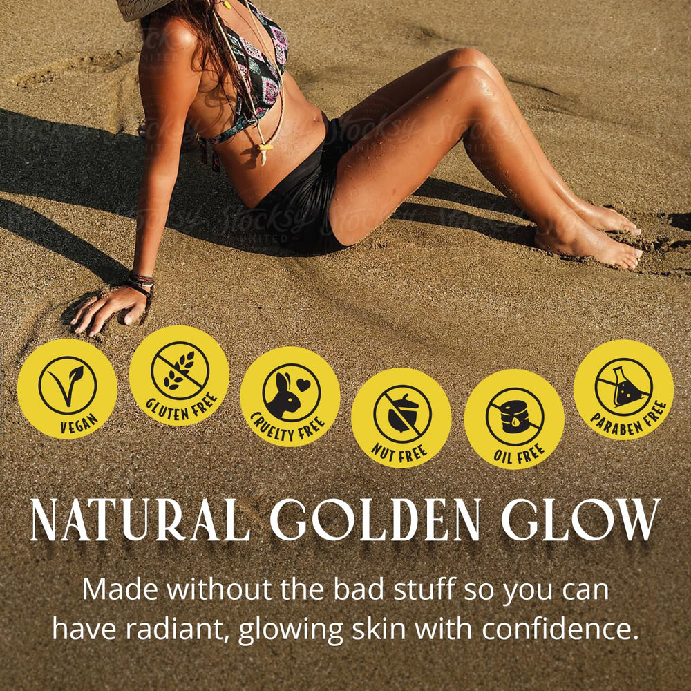 Skinerals Self Tanner Mousse delivers streak-free tone with natural shading.