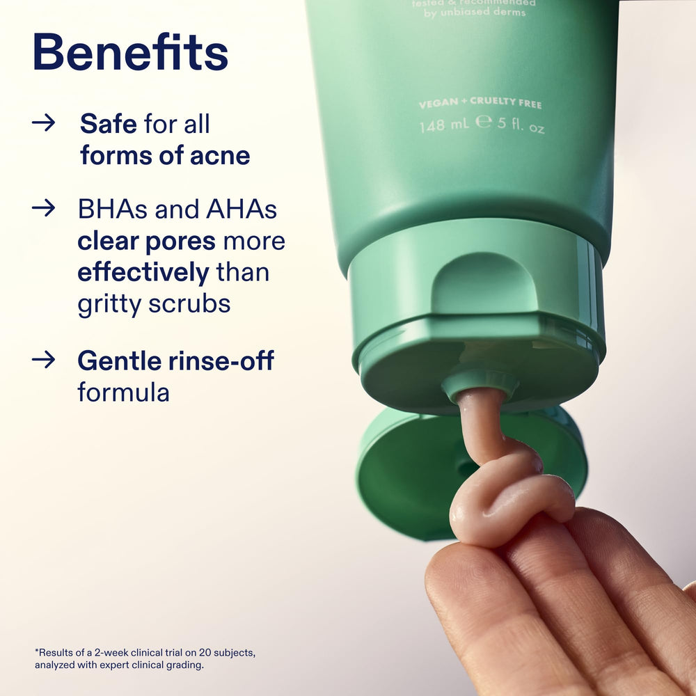 Skinfix 2% BHA Cleanser flatlay on bathroom counter.