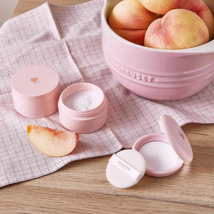 SKINFOOD Peach Cotton Pore Blur Pact pore minimizer for refined skin.