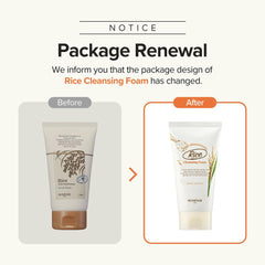Creamy airy lather from SKINFOOD 1957 Rice Daily Cleansing Foam removes makeup smoothly