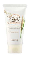 SKINFOOD 1957 Rice Daily Cleansing Foam bottle pours a gentle cleanse