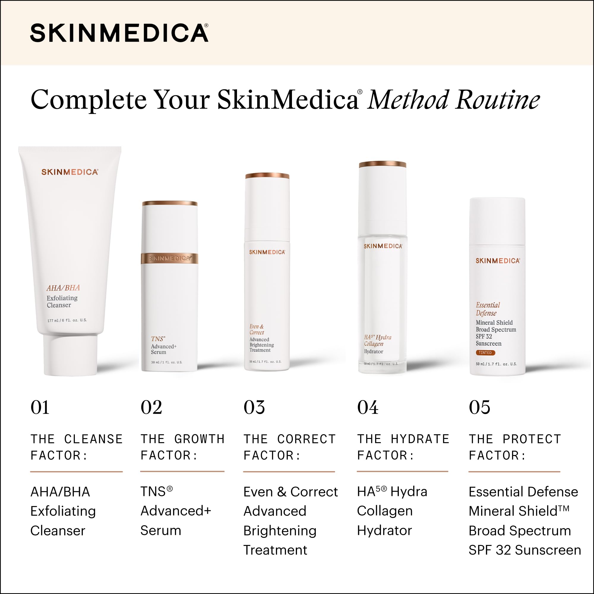 SkinMedica Essential Defense Mineral Shield SPF 32 tinted shade-compatible finish.