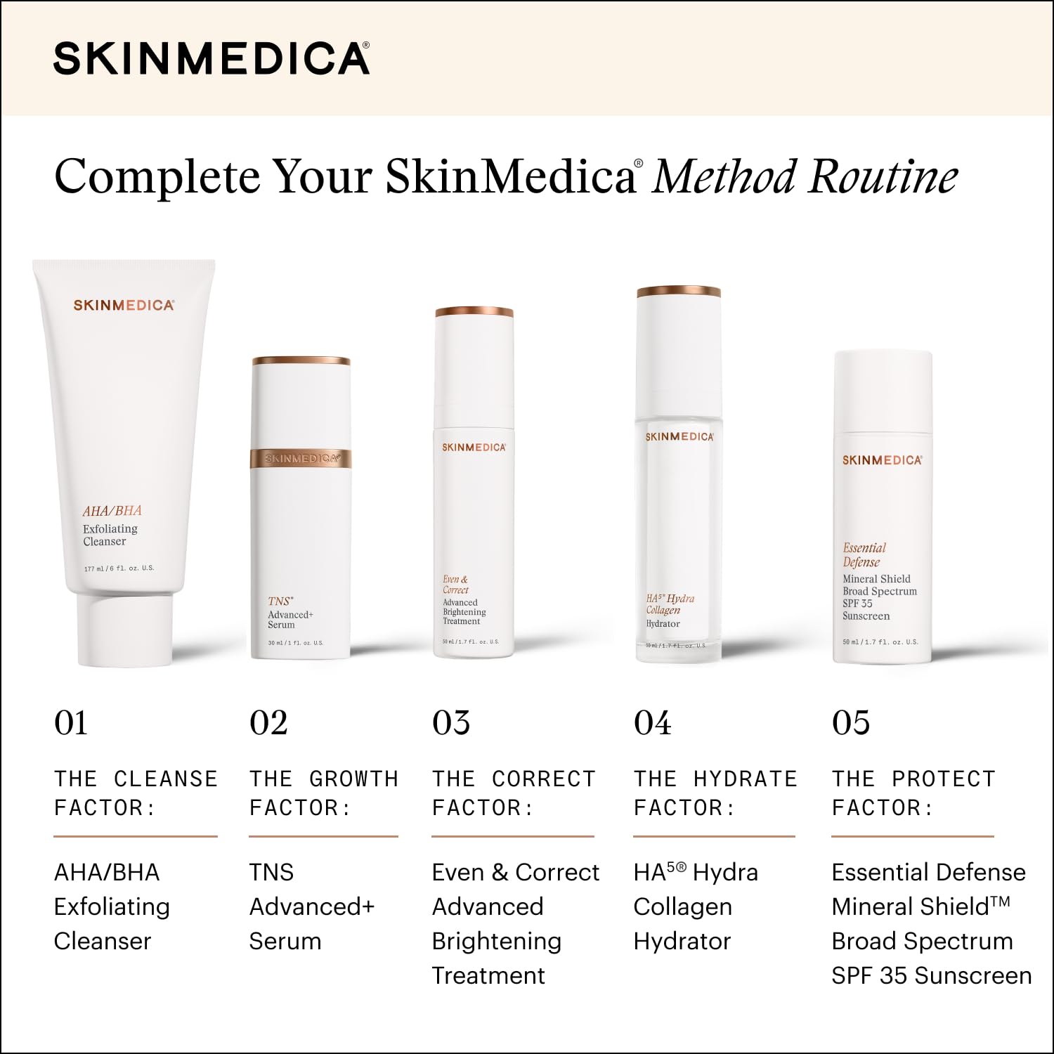 Close-up label of SkinMedica Essential Defense mineral sunscreen.