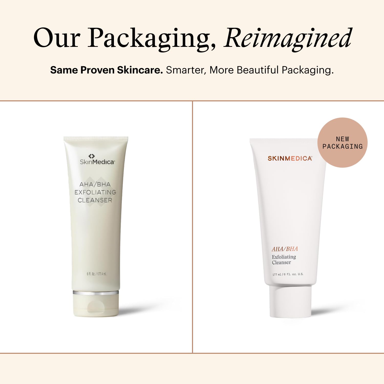 Foaming action of SkinMedica cleanser shown for cleansing and pore refinement.