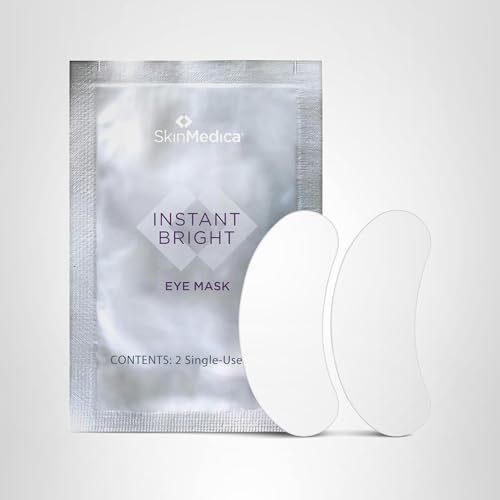 SkinMedica Instant Bright Eye Masks bottle with patches shown together.