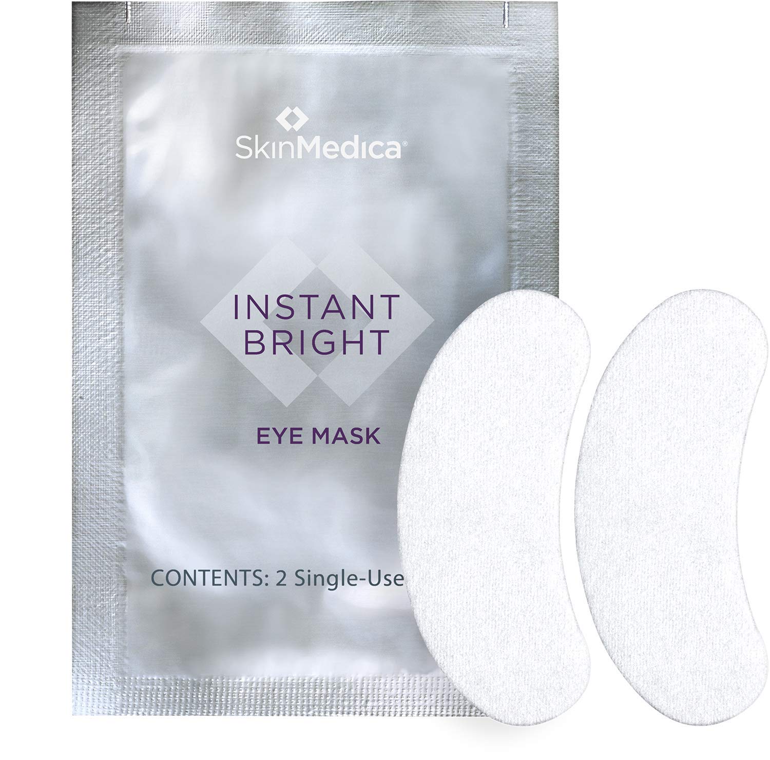 SkinMedica Instant Bright Eye Masks packaging ready for at-home use.