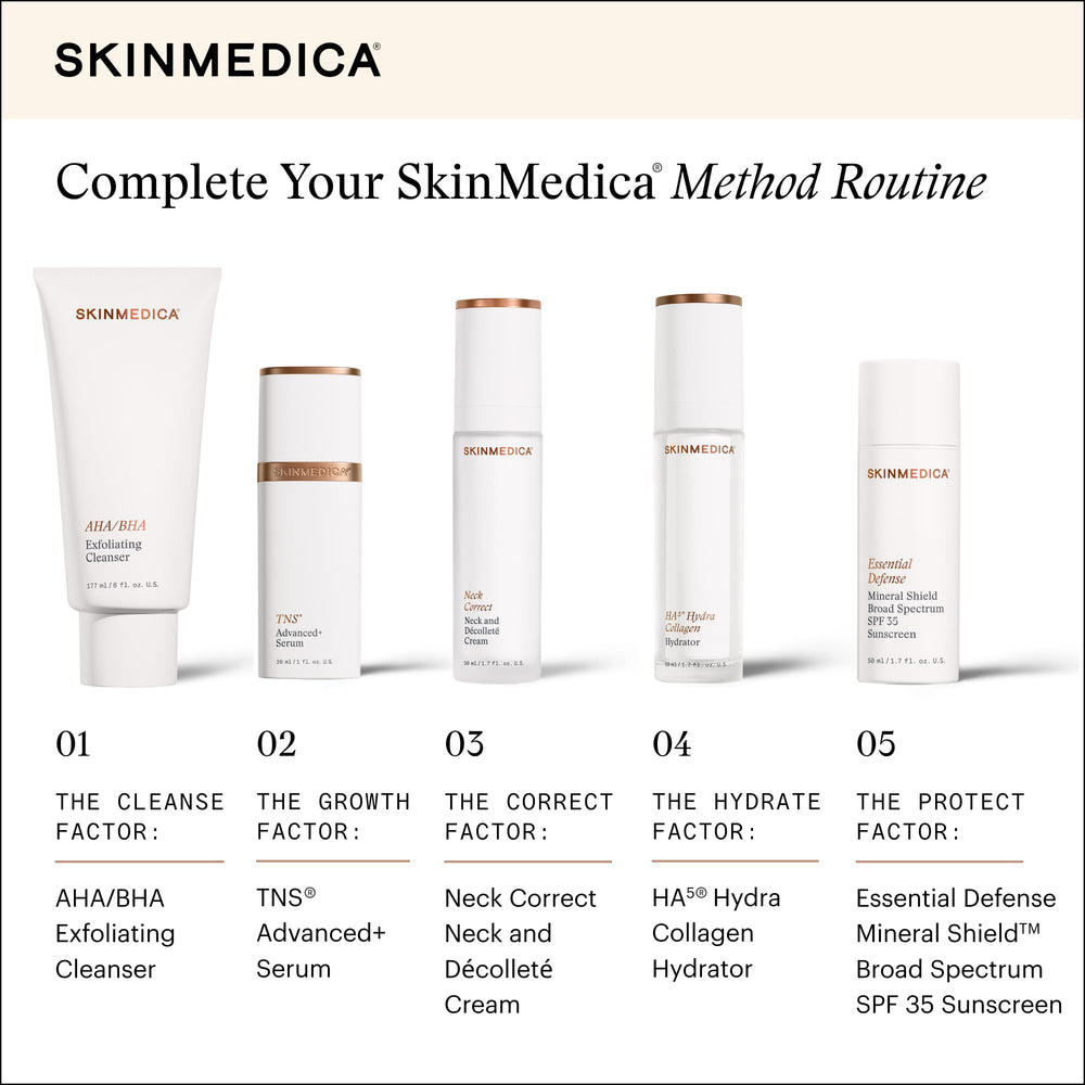 SkinMedica Neck Correct: absorción rápida para rutina de cuidado facial.