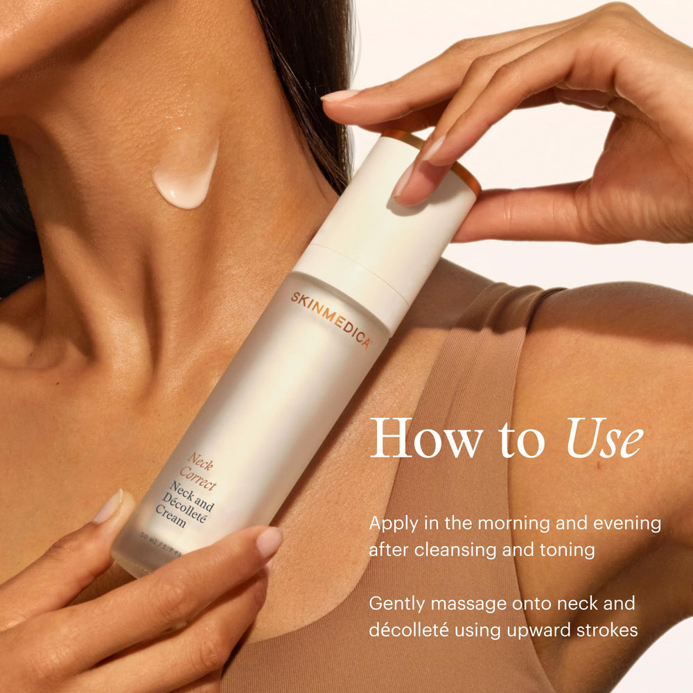 SkinMedica Neck Correct: tono del escote más uniforme con uso constante.