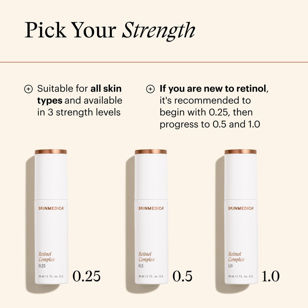 Ingredients panel of SkinMedica Retinol 0.5 Complex listing nourishing components