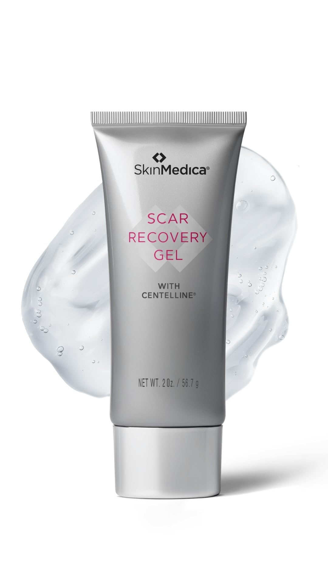 SkinMedica Scar Recovery Gel 2oz bottle demonstrating product for scar reduction