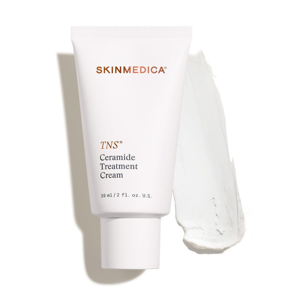 SkinMedica TNS Ceramide Treatment Cream 2oz bottle, hydrating formula for balanced skin.