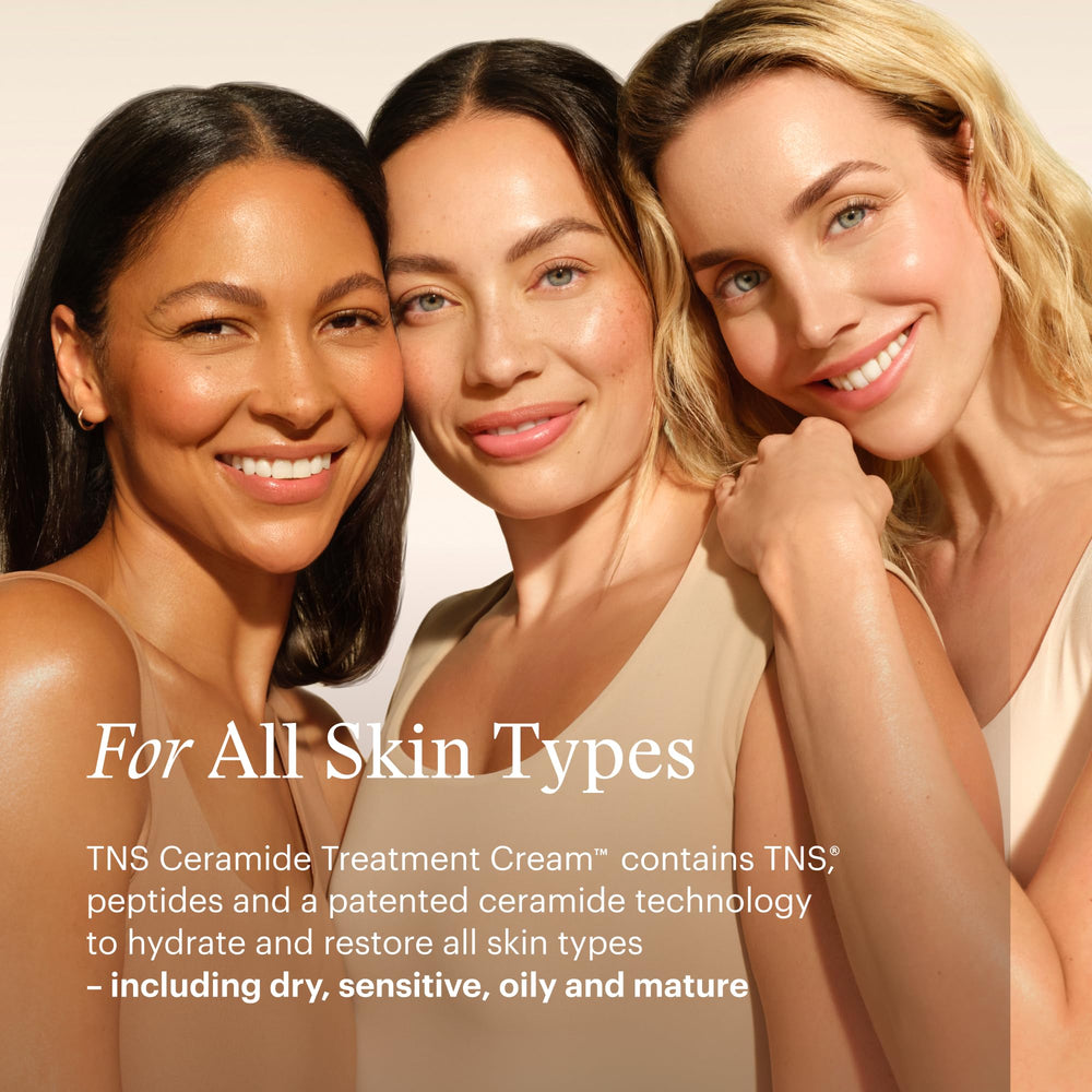 Texture swirl of SkinMedica TNS Ceramide Treatment Cream illustrating smooth application.