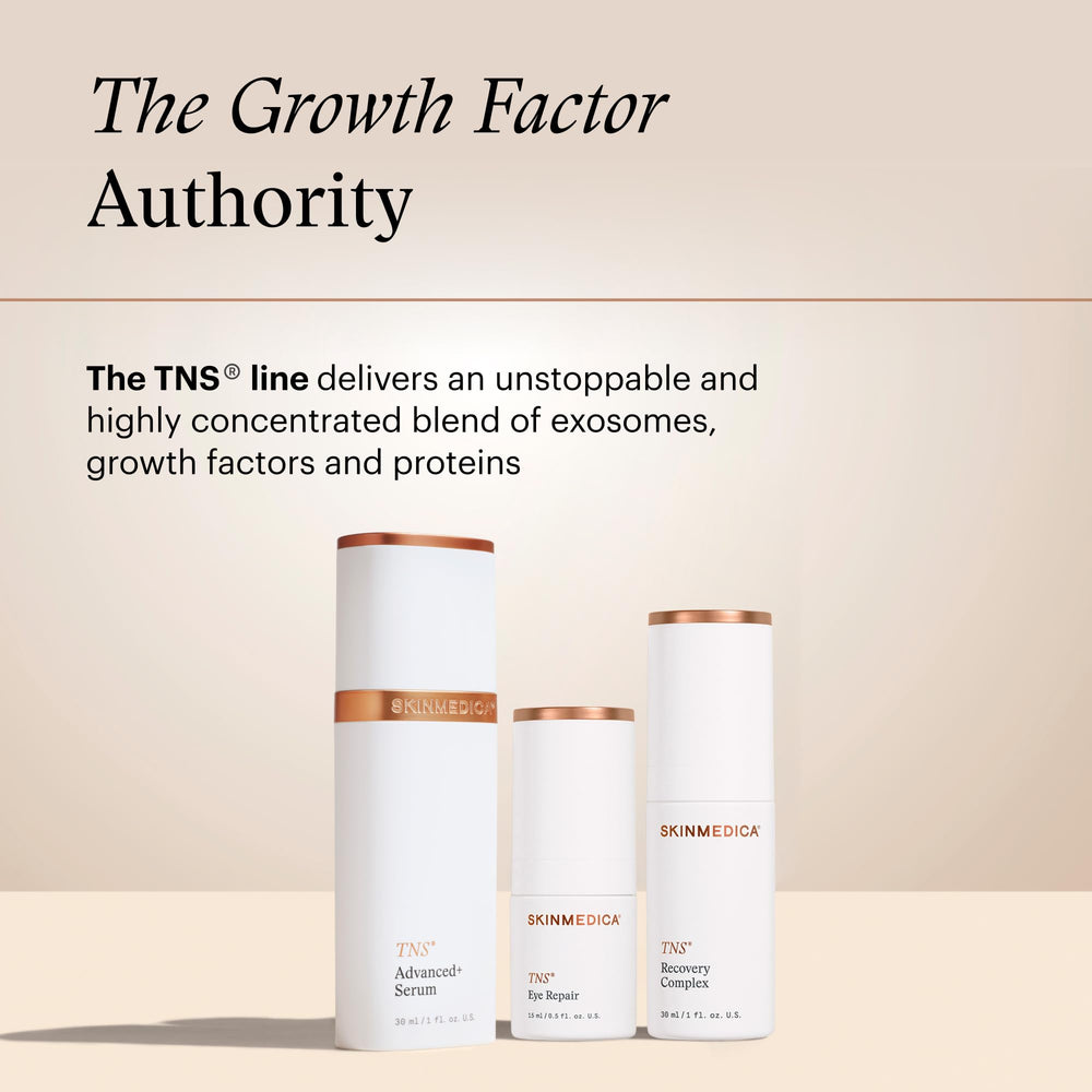 SkinMedica TNS Eye Repair Cream dark circles formulation for brightness.