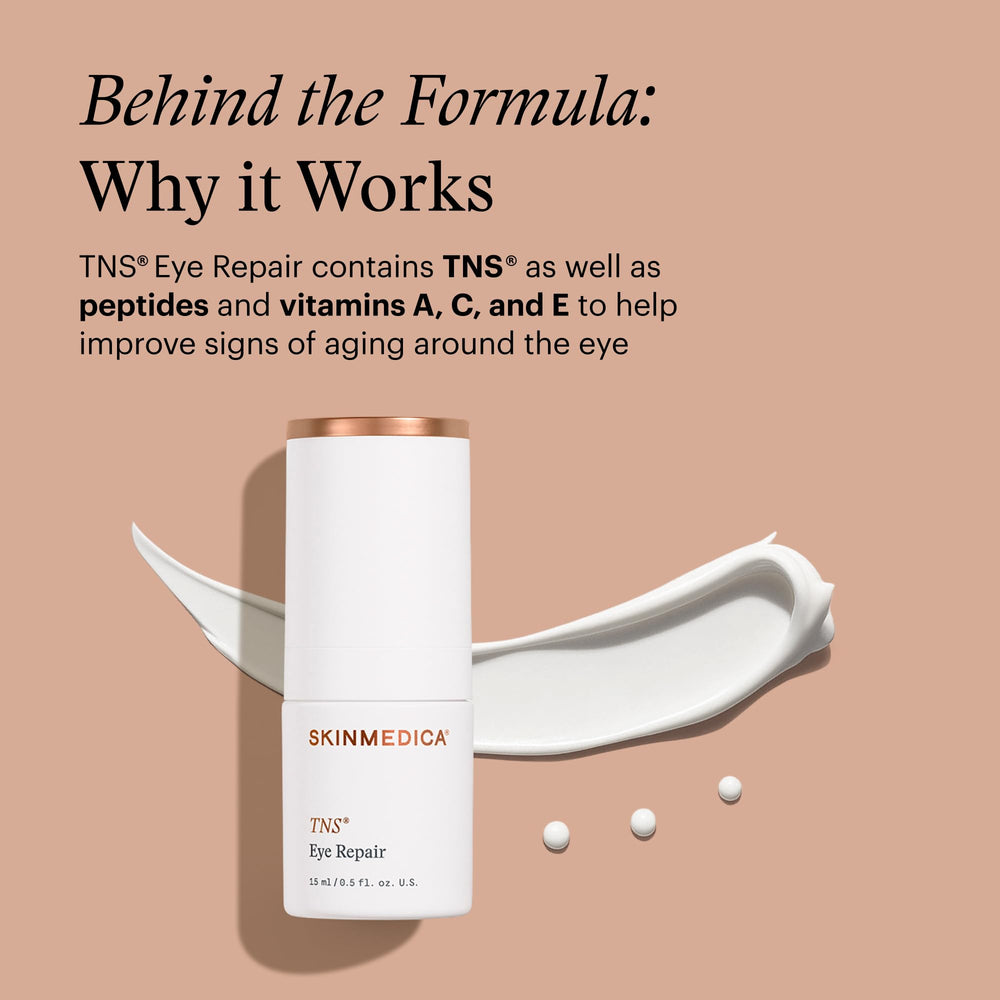 SkinMedica TNS Eye Repair Cream vitamins A C E support nourishment.